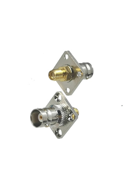 Choice 1pcs Connector Adapter SMA Female Jack to BNC Female Jack 4-holes Flan...