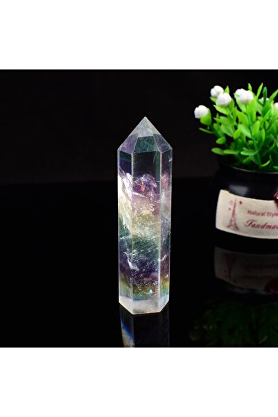 Choice 7-8cm Aura Clear quartz Aura Crystal Point Healing Obelisk Clear Quart...