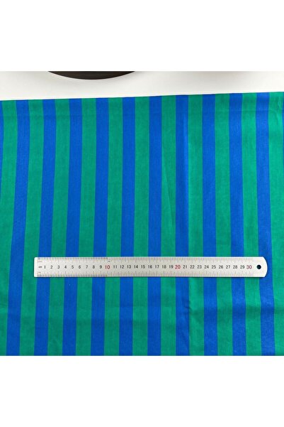 choice2 150-100cm Blue 150*100cm Vertical Stripes Fabric Cotton Multicolor Cl...