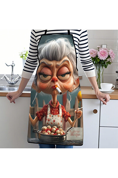 Choice 50x75cm Grandma1 Chic Humorous Grandma Design Apron Polyester Durable ...