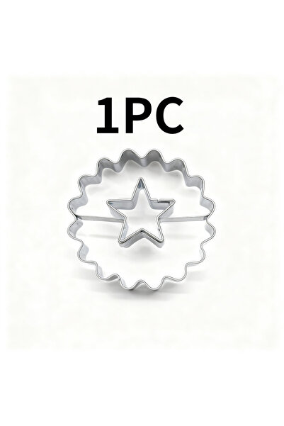 Choice1 1PC Star Flower-shaped Cookie Cake Embossing Mold Jam Sandwich Valent...