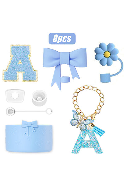 Choice18 A 8PCS Cup Accessories Set for Stanley Cup 30oz 40oz, A-Z Initials D...