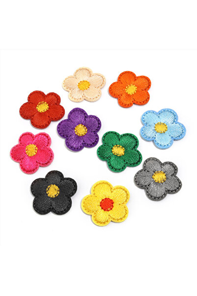 Choice3 Mixed 10pcs/lot Small Flower Embroidered Patches Polyester Cartoon Fl...