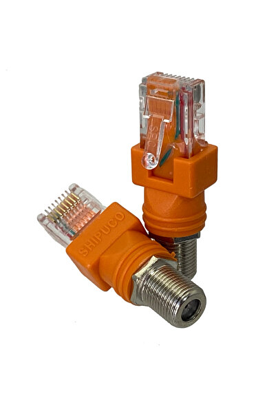 Choice F RJ45-KJ 1pcs Connector Adapter F TV Female Jack to RJ45 Chassis Pane...