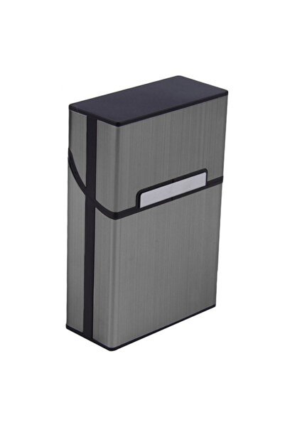 Choice Grey Aluminum Alloy Brushed Cigarette Case Durable Portable Capacity S...