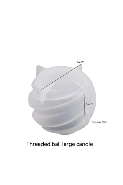 Choice white-L-1pc Rotating Planet Silicone Candle Mold 3D Round Carving Ball...