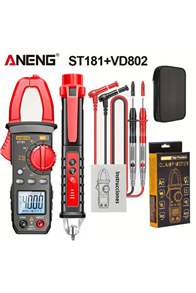 Choice1 ANENG ST181 VD802 black Digital Clamp Meter 4000 Counts DC/AC 400A Vo...