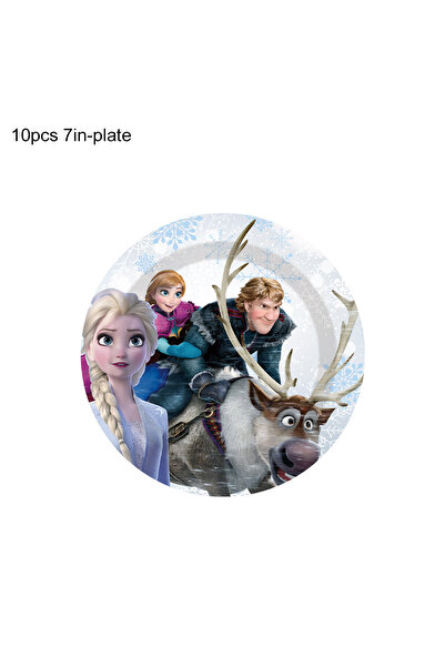 Choice3 10pcs 7in-plate Frozen Birthday Party Decorations Disposable Tablewar...