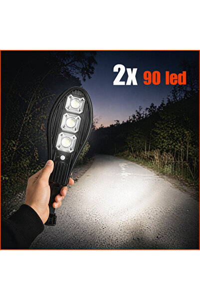 OEM Σετ 2 τεμαχίων Ηλιακό Φωτιστικό Δρόμου 90 LED (V10)