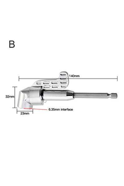 Choice1 B-Long 105 Degree Right Angle Drill Adapter Flexible Shaft Extension ...