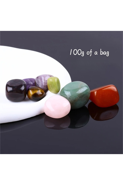 Choice 100g 100g Assorted Natural Tumbled Stones Mix Color Crystals Bulk Poli...
