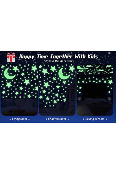Choice Green 241PCS 3D Glow in The Dark Stars for Ceiling Wall Room Decor for...