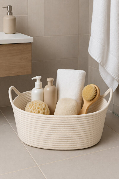 MaVaux Διακοσμητικό καλάθι από ψάθινη γιούτα 20x30x50 εκ., Καλάθι αποθήκευσης...