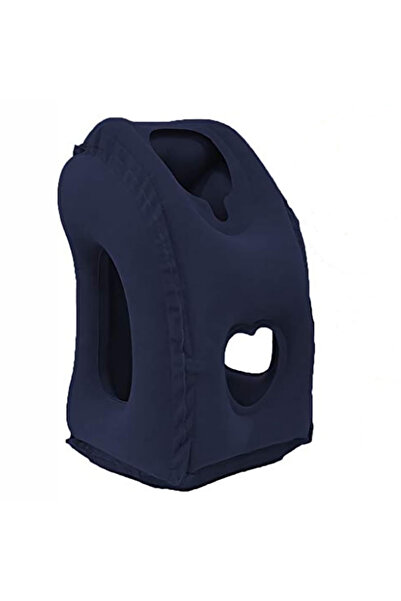 Choice1 DEEP BLUE Upgraded Inflatable Air Cushion Travel Pillow Headrest Chin...