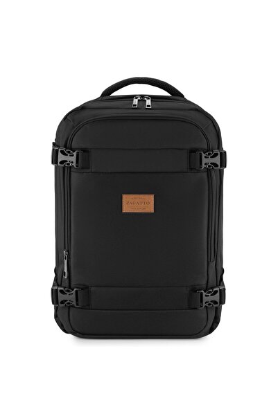 zagatto Σακίδιο πλάτης για αεροπορικά ταξίδια, μαύρο, χειραποσκευή 40×30×20 ε...