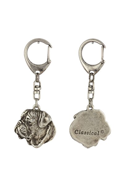 Art - Dog Bullmastiff II - Breloc placat cu argint cu câine, decorațiune pent...