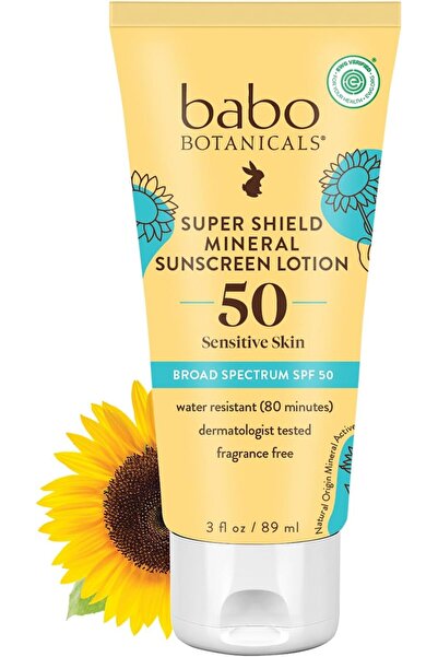 Babo Botanicals لوشن واقي شمس معدني شفاف بعامل حماية 50