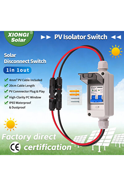 Choice 2P 600V 63A DC PV Disconnect Switch Box with DC 600V 63A MCB IP65 HT 2...