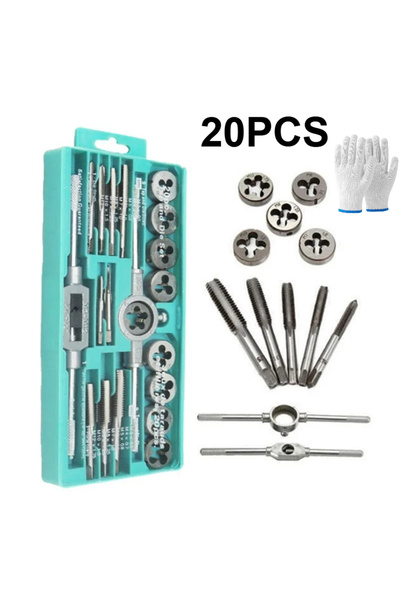 Choice 20PCS 20PCS M3-M12 Male Thread Screw Threading Tap And Die Set Profess...