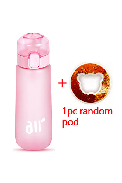 Choice Frosted Pink 1PC 650ml Air Flavouring Water Bottle With Straw 1PC Rand...
