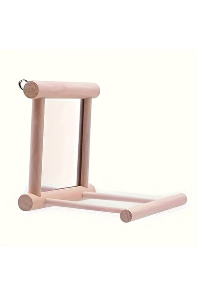 Choice 10X10cm Light Yellow 1pc Parrot Mirror Stand Suitable for Birds to Pla...