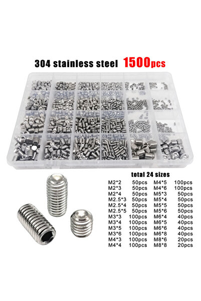 Choice stainless 1500pcs 500/1500X M2 M2.5 M3 M4 M5 M6 M8 DIN916 304 Stainles...