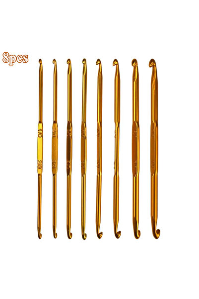 Choice 8pcs 8pcs/set Double-headed Crochet Hooks Set Aluminum Knitting Needle...