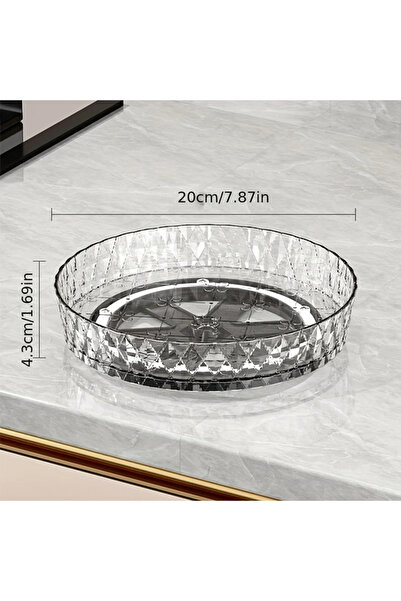Choice1 Transparent White 306° Rotatable Multifunctional Storage Shelf for Ki...
