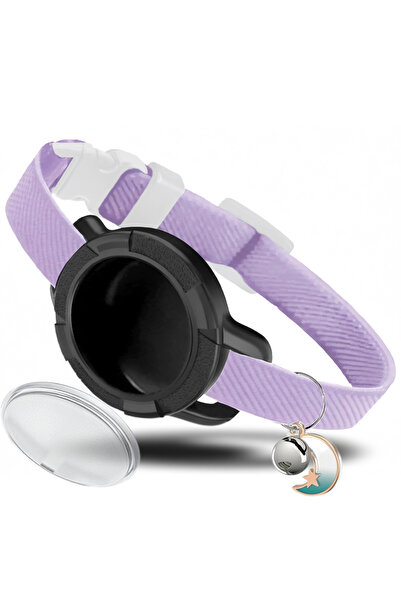 Choice25 طوق قطط أنيق مضاد للضياع S-14-23 سم (بدون AirTag) باللون الأرجواني (...