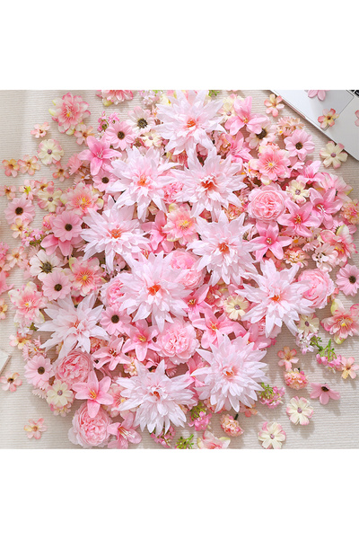 Choice1 15Pcs Pink 15/50Pcs Purple Artificial Flower Head Silk Artificial Ros...