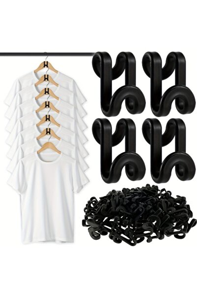 choice2 50pcs black 30/50pcs 1.6x1inches Heavy Duty Clothes Hanger Connector ...