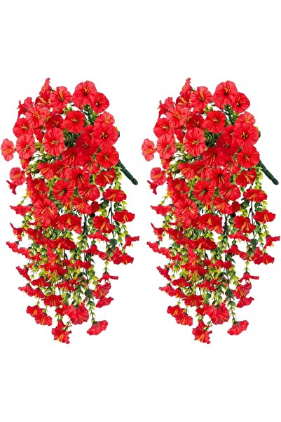 Choice8 2 pcs Red 1/2Pcs Artificial Flower Vine Morning Glory Wedding Bride H...
