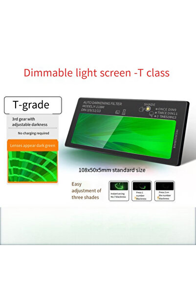 Choice A Solar Auto-darkening Lenses 3-levels Adjustable Darkening Welding Le...