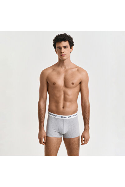 Gant Erkek Gri Slim Fit Logolu Boxer