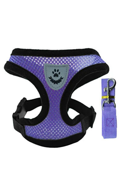 Choice19 S 1pc Purple Cat Harness Vest Walking Lead Leash For Puppy Dogs Coll...