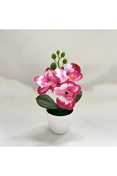 choice2 Rose Red 1Pcs 20CM Simulation Plants Potted Artificial Bonsai With Po...