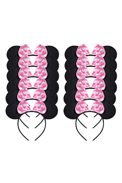 choice2 other 12pcs mix5 New Minnie Mouse Ears Solid Bow Ears Headband For Bi...