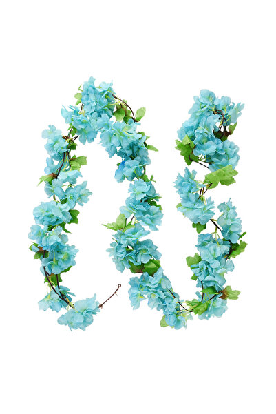 choice2 1Pc Blue 2.2m Artificial Cherry Blossoms Vines Silk Flowers Sakura Ra...