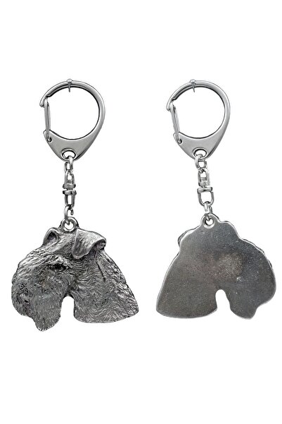 Art - Dog Lakeland Terrier - Silver-plated key ring with dog, handbag decorat...