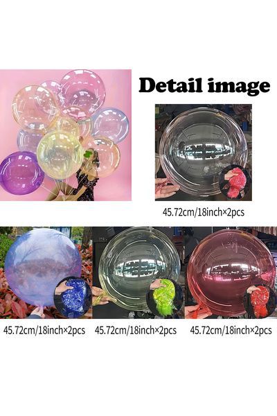 Choice6 18inch Mixed color 8pcs 18 inch colored crystal Popo balloons for bir...