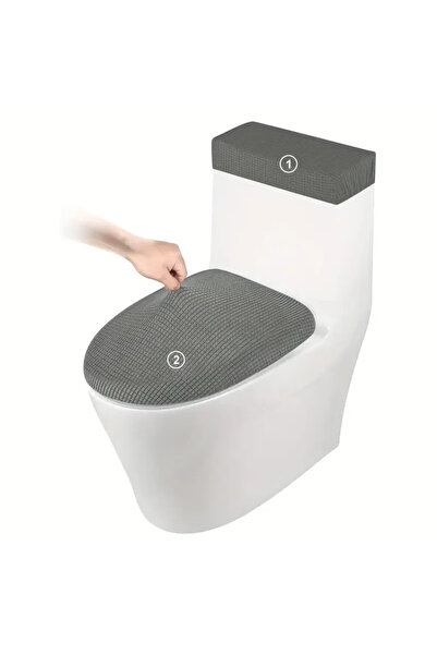 Choice8 A7 Toilet Lid Cover Polar Fleece Toilet Lid Cover and Toilet Tank Cov...