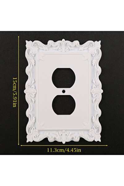 Choice4 2202-white-B Cross-border Carved Switch Decorative Frame European Ret...