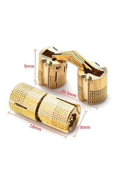 Choice1 8mm 8-12mm Copper Barrel Hinges Concealed Cabinet Hidden Invisible Br...
