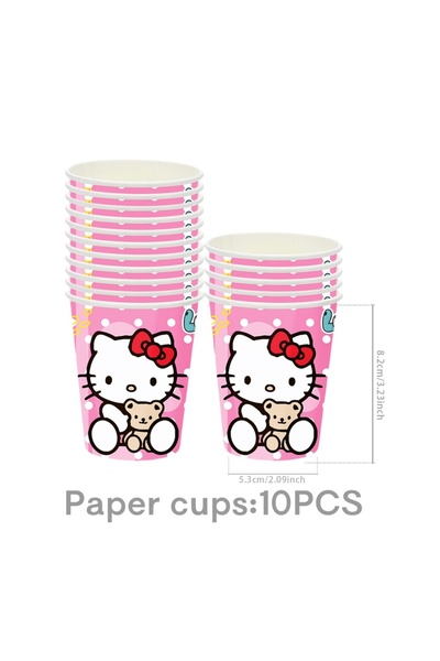 Choice7 MINISO 10pcs paper cup Hello Kitty Party Cup Birthday Decoration Tabl...