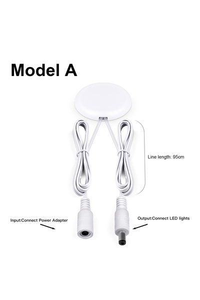 Choice1 مفتاح لمس LED خفي للتحكم بالسطوع 60 واط، أبيض، يعمل بجهد DC12V-24V، ق...