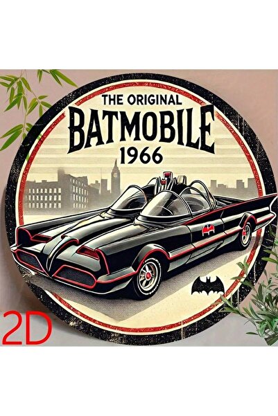 Choice TYA-1007221-20x20 Batmobile Metal Tin Sign 1966 Retro Superhero Wall D...
