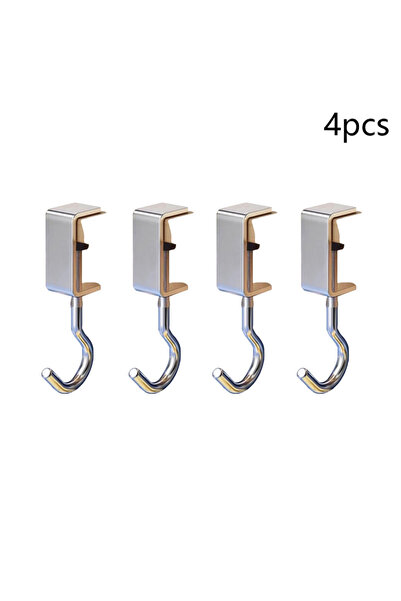 Choice Silvery-4pcs 4pcs Adjustable Bag Hooks, Nail Free Snap on Table Edge H...