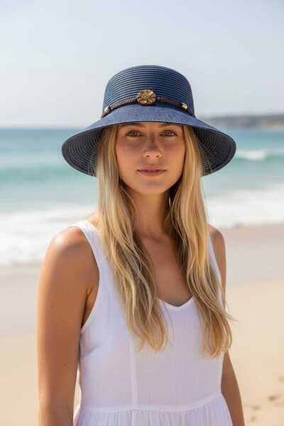 Aware Time Ψάθινο καπέλο μισού φεγγαριού