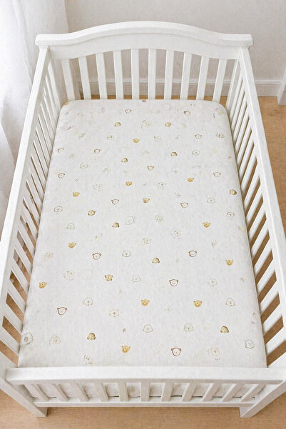 LUNGA VİTA Cotton Combed Cotton 70X140 Elastic Baby Bed Sheet Elastic Crib Sheet