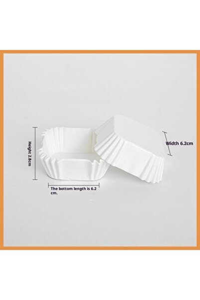 Choice1 250pcs 62mm White ♥Disposable Square Baking Cups White Paper Muffin L...